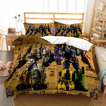 

Transformers 3D Printed Bedding Set Duvet Cover Pillowcases Set Bed Linens Home Textile for Kids Boys Twin Full Queen King Size