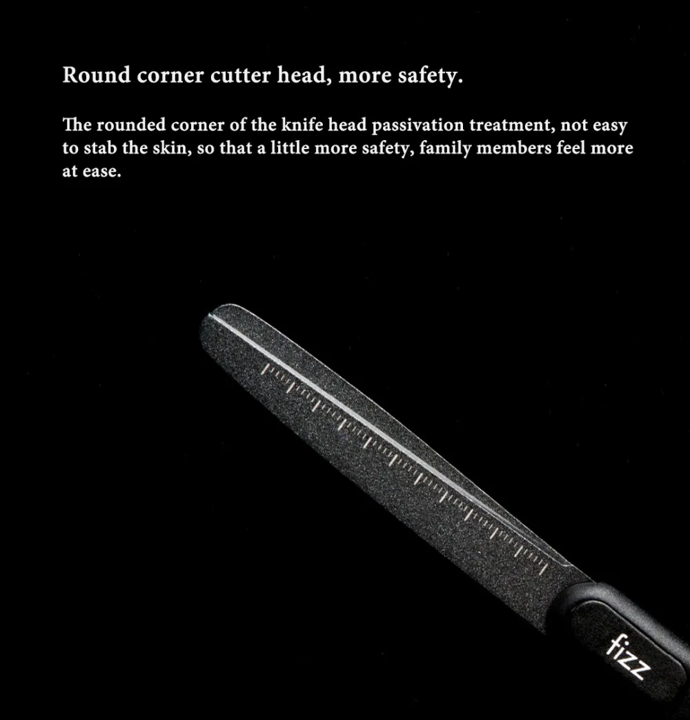Xiaomi Fizz Anti-stick scissors with scale for Office School Student Stationary Scissor Household DIY tape shear Snip (7)