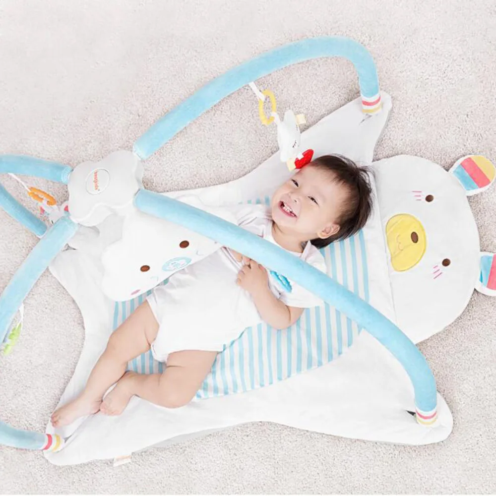 

Baby Music Gym Foot Piano Play Mat Distorting Mirror Teether Lullaby Soft Toy Play Mat With Distorting Mirror ,Bell ,Teethers