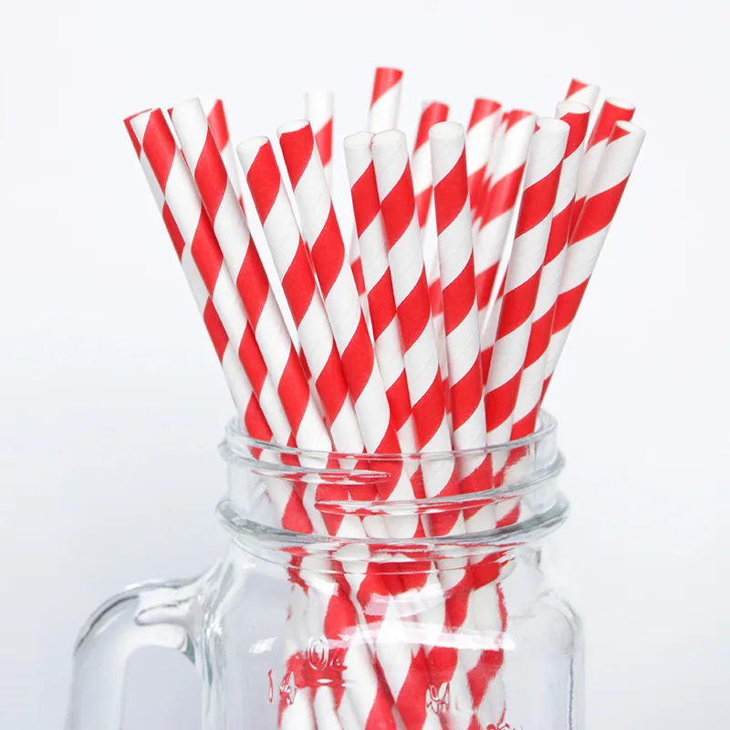 Description Picture 5 of itemDisposable Paper Straws, Colorful Striped Gift, Children's Birthday, Christmas, Wedding Party Decoration, Kitchen Sup, 25