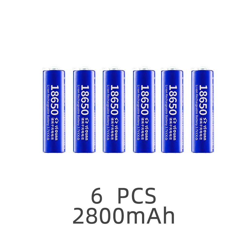 6 PCS 2800mAh Новинка Original18650B 3,7 V 18650 литиевая аккумуляторная батарея для фонариков батареи 18650 настоящие 2800 MAh только батареи - Цвет: 6 PCS 2800mAh
