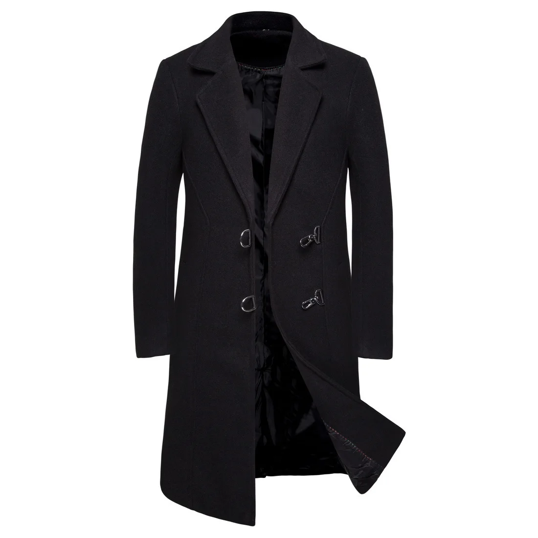 Мужская ветровка, платье, маленький отворот, дизайн, Мужская одежда, самосовершенствование, длинное, подходит ко всему, тяжелая шерстяная ткань, Свободное пальто