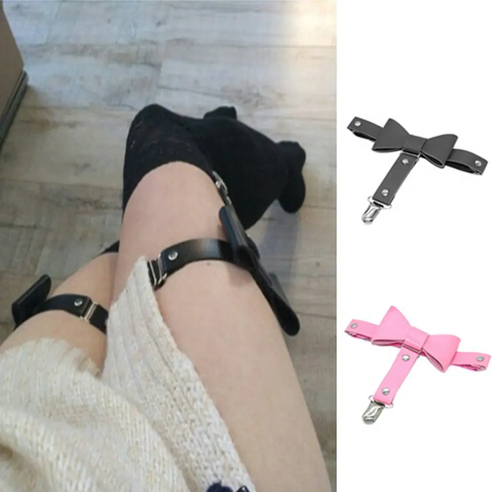 Rock Sexy Leather Love Garter Belt Elastic Leg Girl Women Harness Goth Accessories Black Gothic Rivet Punk Anklet Thigh Garter