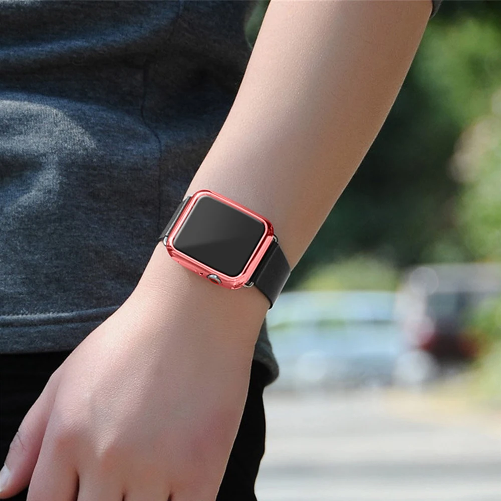 Гибкий тонкий чехол из ТПУ для apple watch 44/40 мм мягкий бампер Рамка протектор для iwatch серии 4 аксессуары в месте