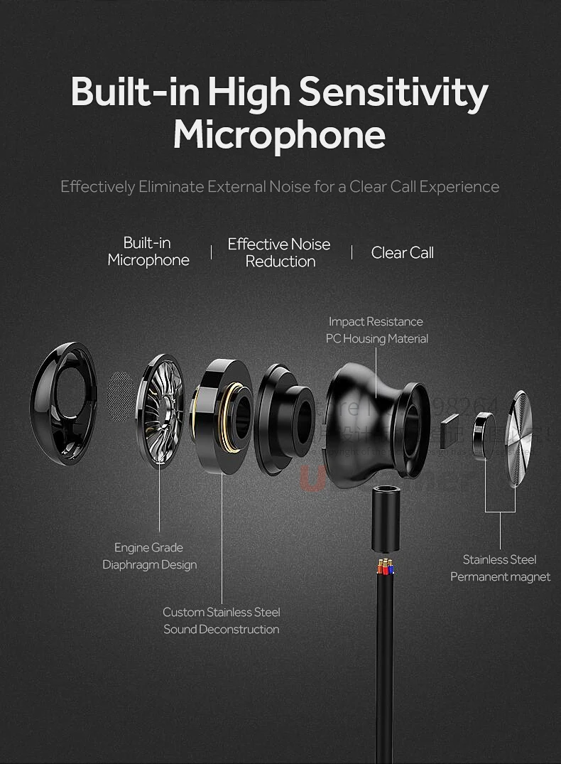 Ubeamer Q9 наушники Bluetooth V5.0 водонепроницаемые Висячие Наушники Беспроводная гарнитура HIFI микрофон