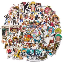 

50pcs One Piece Anime Character Cartoon Sticker Apply To Notebook Helmet Computer Refrigerator Skateboard Waterproof Decal Toy