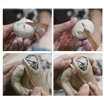

Polishing Pen Pottery Tools Wooden Polished Crafts Potter's Ceramic Clay Polymer Sculpure Sculpting Modelling Tool