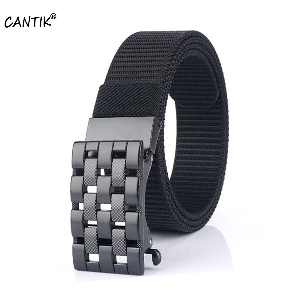 Бренд CANTIK качественные нейлоновые ремни Мужская модная квадратная