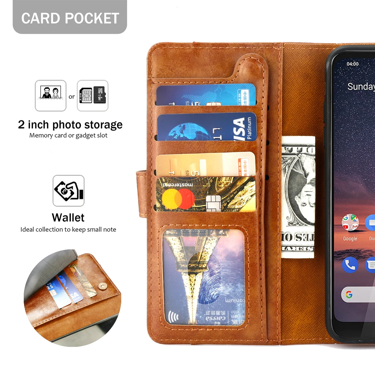 Чехол для Nokia 7,2, ретро кожаный бумажник, защитный флип-чехол с подставкой и отделениями для кредитных карт, для Nokia 7,2, противоударный чехол
