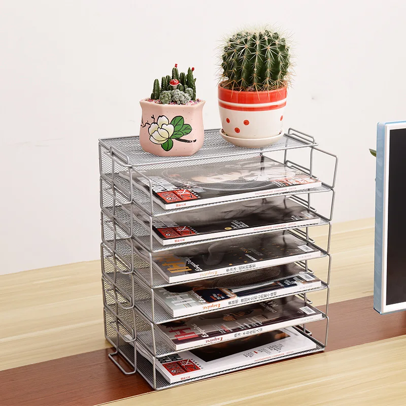 Железный сетчатый А4 бумажный органайзер для хранения документов держатель