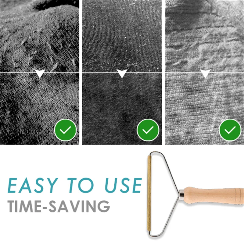 Portable Lint Remover Clothes Fuzz Fabric Shaver Brush Tool Power-Free Fluff Removing Roller for Sweater Woven Coat