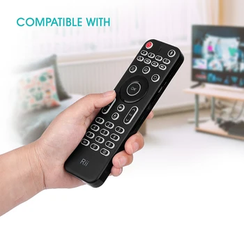 

Rii MX9 Multifunction Portable 2.4GHz Wireless Keyboard with Mic and Infrared Remote Control for Android TV Box/Mini PC