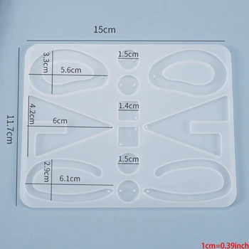 

2020 New 3PCS Earring Resin Molds Silicone Resin Casting Molds Epoxy Molds for DIY Making