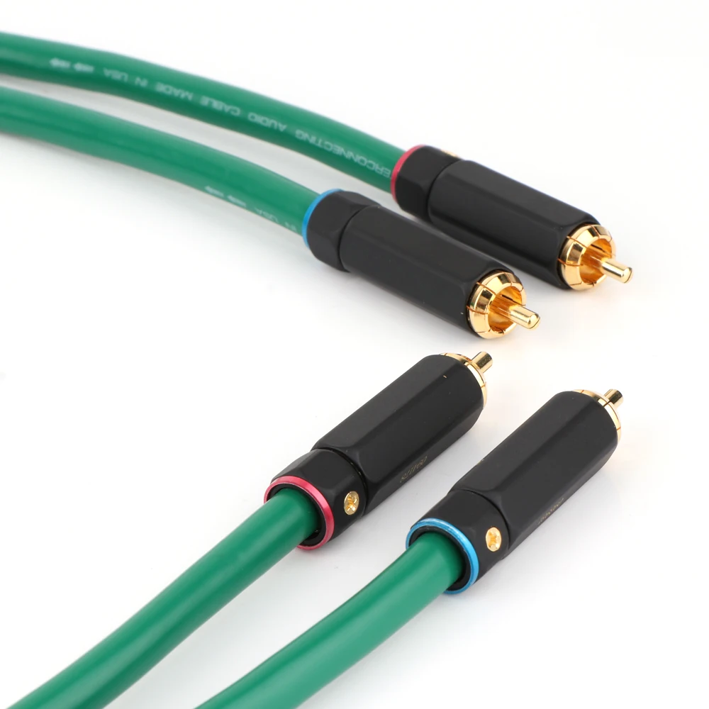 Hi Fi аудио соединительный кабель 2328 позолоченный 2RCA высокое качество 6N OFC RCA