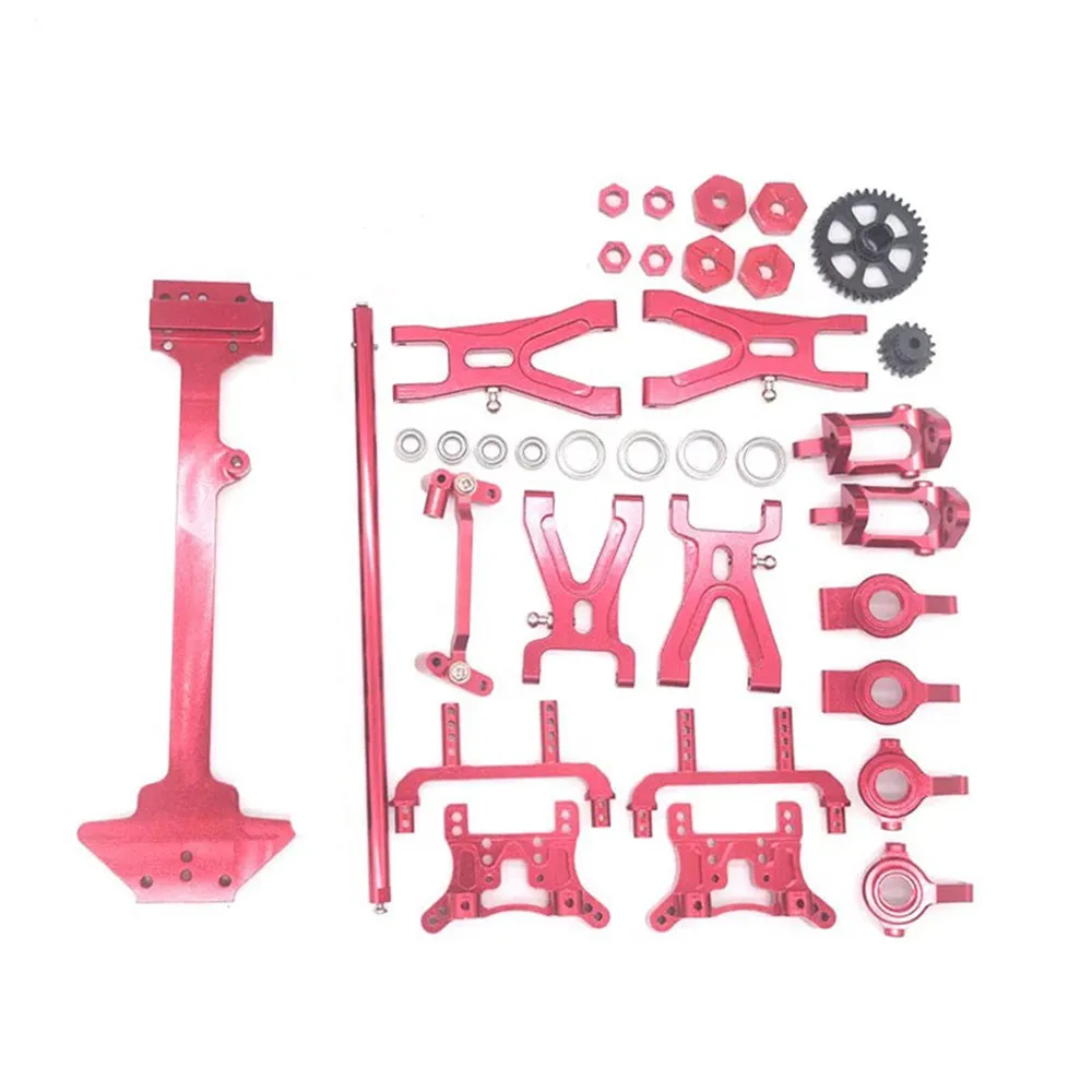 Красный Модификация металлических частей Радио лоток для 1:18 WLtoys A959-B A969 A979 K929 Багги Радиоуправляемый автозапчасти - Цвет: Красный