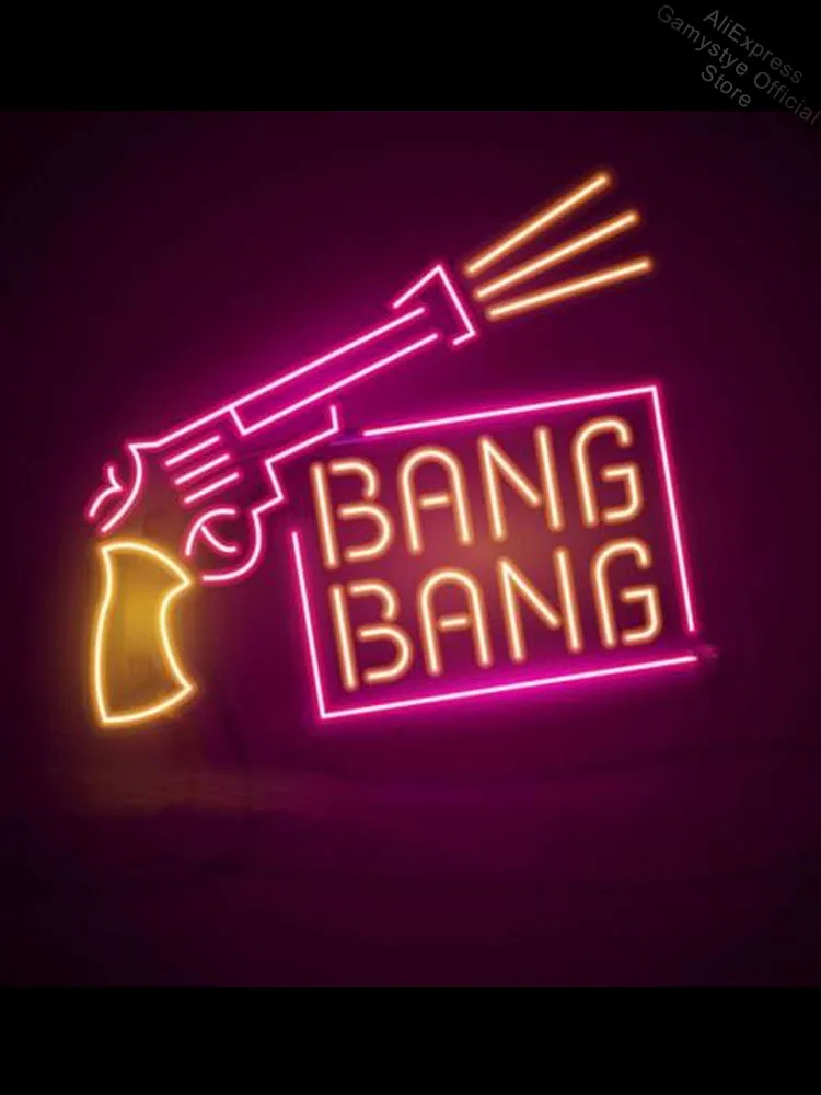 メーカー直売 ネオンサイン銃ビッグバン前髪手作りガラスネオン壁の看板室専門ロゴデザイナーネオンチューブサイン自然光ビール 純正販売中 Dev Thecomfortzonesoulfood Com