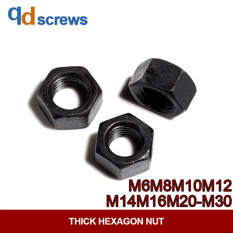 M8M10M12M14M16-M30 класс 8,8 Толстая Шестигранная гайка GB6175