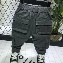 Детский комбинезон штаны в западном стиле для мальчиков Популярные Брендовые повседневные брюки для маленьких детей на весну и осень Zy1987