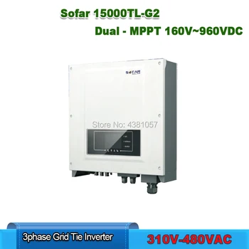 

Solar Grid Tie Inverter 15000W 380VAC Three Phase Inverter with Dual-MPPT 160V-960VDC to 310V-480VAC with WIFI Function