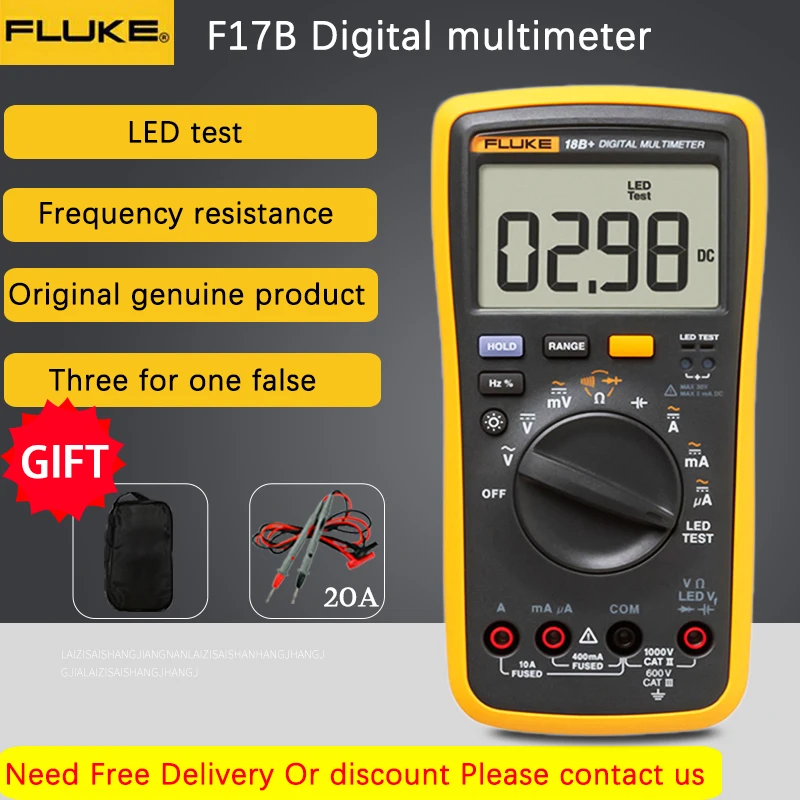 Fluke 18B + светодиодный тестер переменного/постоянного напряжения и тока цифровой