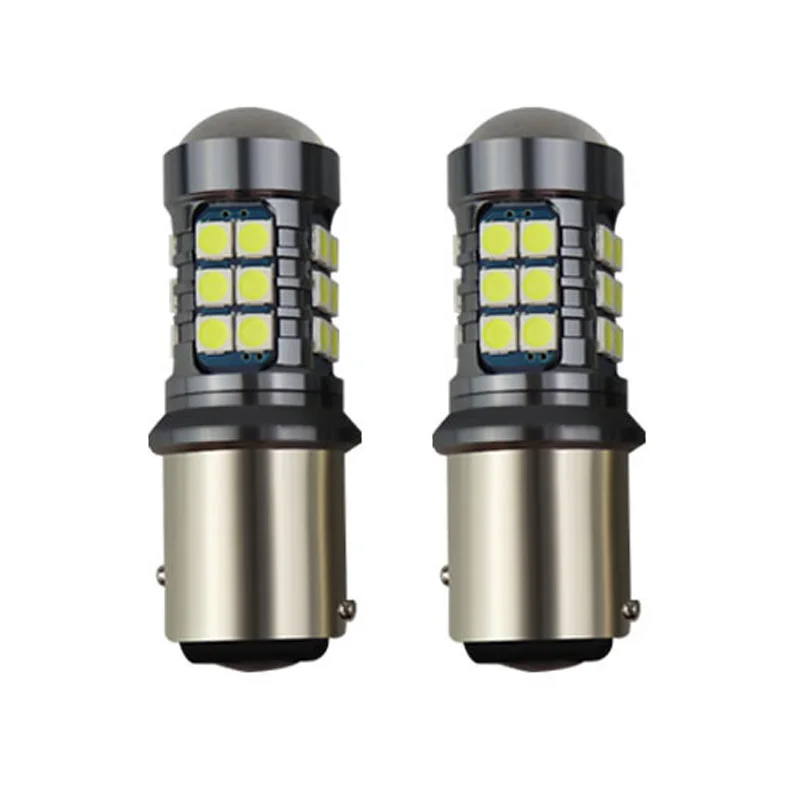 2 шт. автомобильная светодиодная сигнальная Поворотная лампа 3030 27Smd 1157 Реверсивный светильник декодирование тормозной Светильник Автомобиля Запасная лампа светильник хвост светильник черного цвета