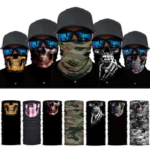 Solid and Printed Cycling Bandanas buffe Tube Scarf Neck Warmer Multi Function Headband Face Headwear Moto Bicycle Hijab Mask
