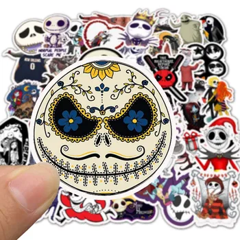 

60PCS/Package Mexican Calaver Sugar Skull Car Sticker Skateboard Laptop Luggage Decals car styling anime graffiti sticker