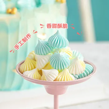 

Handmade Meringue Marin Rainbow Candy Snacks and Desserts Baking Birthday Cake Decoration Plugin baking accessories