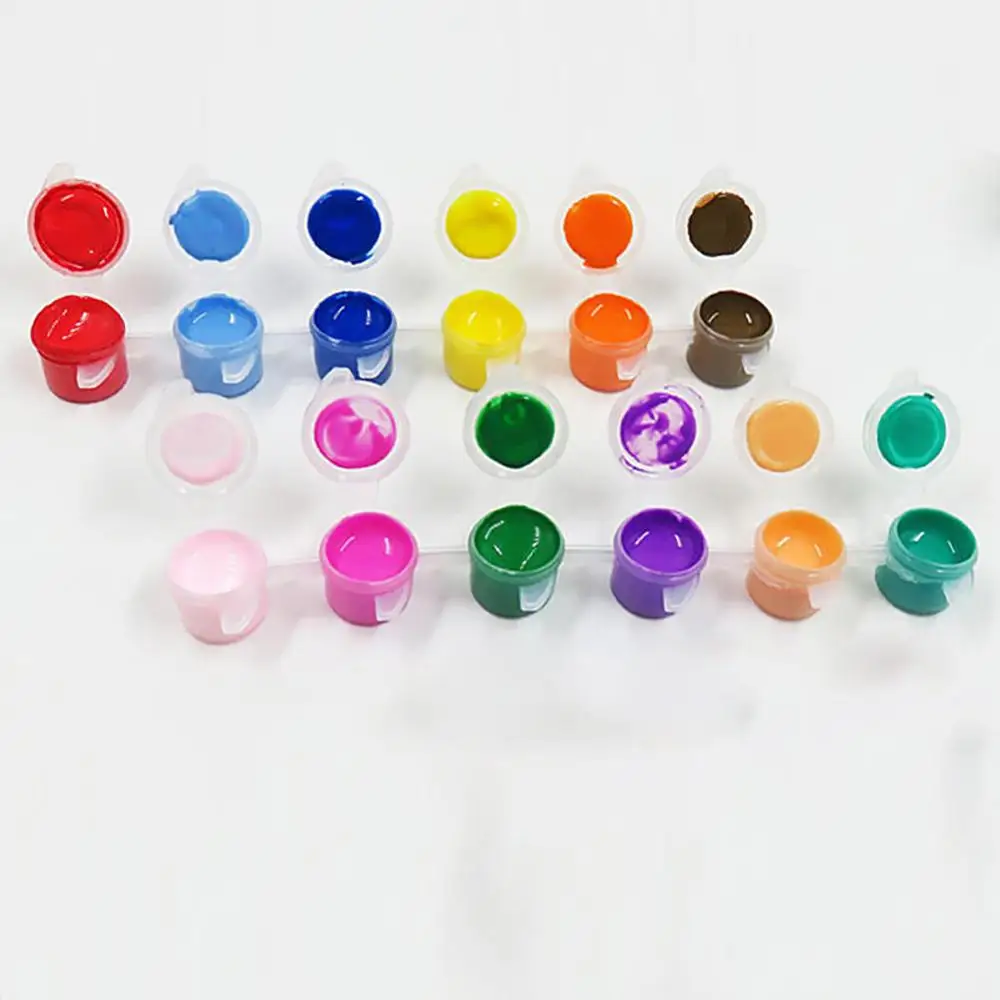 12 цветов акриловая краска пигментная краска набор кистей DIY Искусство ремесло Рисование инструмент
