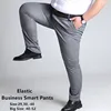 Plus Size Mens Trousers Casual Pants Grey Black Dark Blue Elastic Straight Business Men Big 44 46 48 50 52 140KG Trouser Pant ► Photo 1/6