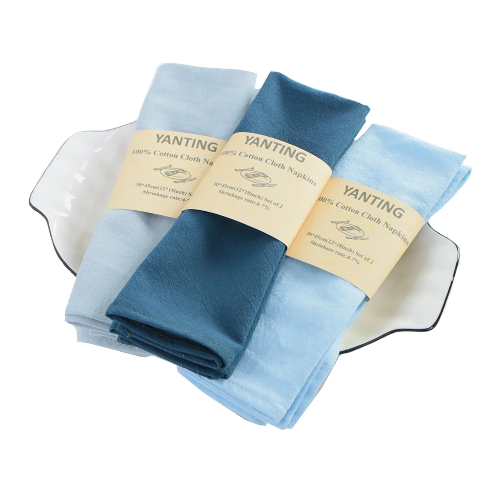 Cotton Napkins Set of 2 100% Cotton Fabric Dinner Table Cloth Napkins Soft Comfortable Reusable Family Kitchen Rustic Weddings Party Decoration
