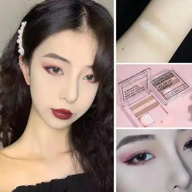 ノボ 3 色鼻シェーディングハイライトパウダーパレット ブロンザー ハイライター Aliexpress