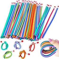 Lápices suaves flexibles con goma de borrar, lápices de colores flexibles para niños, premios, estudiantes, suministros de papelería escolar, 5 piezas