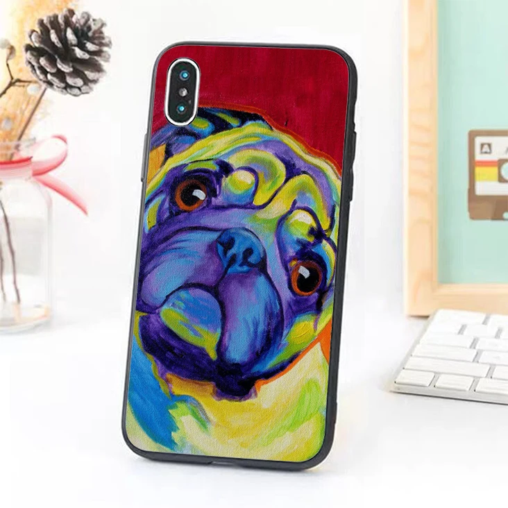 

Bernandez 5 5S SE 6 6S TPU phone case cover for iPhone 7 8 plus X Xs Max XR Cute Bulldog Frances