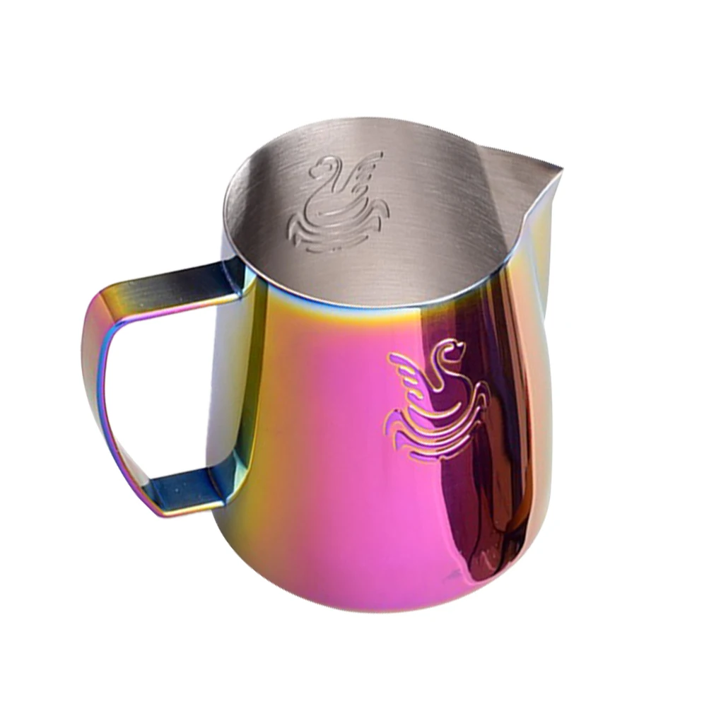 Stainless Steel Coffee Frothing Pitcher Pink Thicken 400ML/600ML Milk Jug Cream Frother Pitcher Latte Art Cup Bar Accessory Stainless Steel Coffee Frothing Pitcher Pink Thicken 400ML/600ML Milk Jug Cream Frother Pitcher Latte Art Cup Bar Accessory