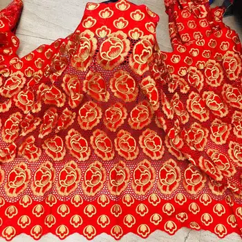 

Luxury design Bazin riche fabric cotton bazin brode with stones African tissu Bazin lace for dress 5yards