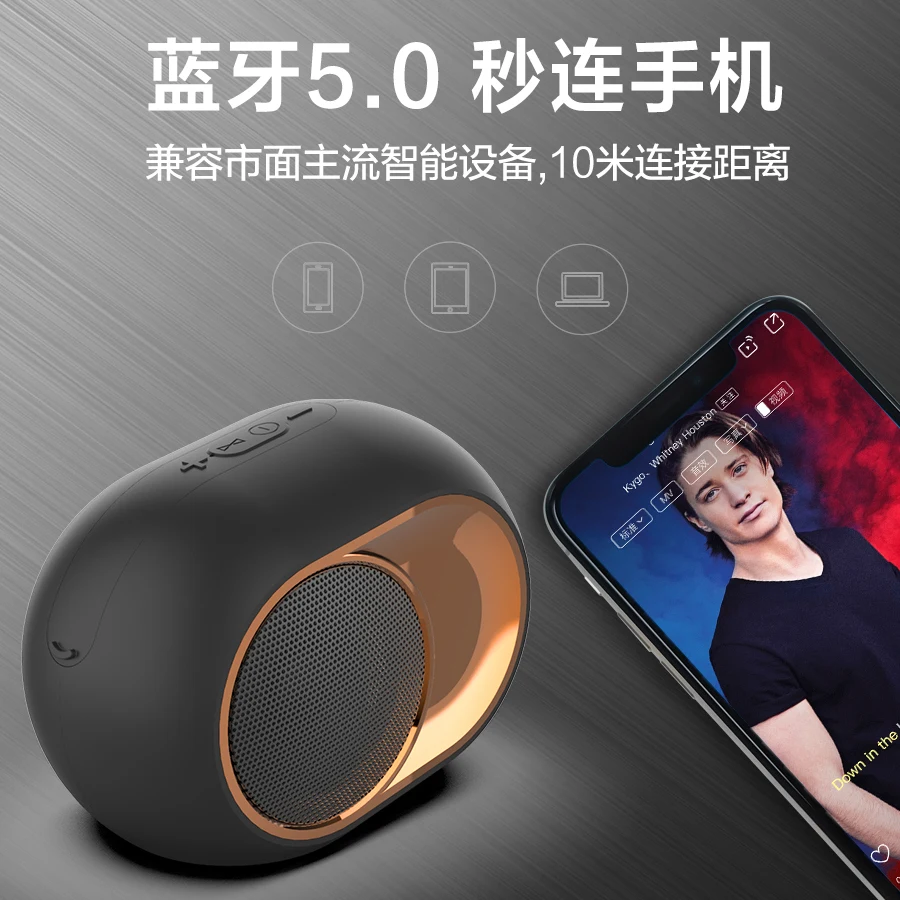 

2020 new Bluetooth Wireless Speaker Column HIFI Portable Boombox Subwoofer Speakers Support FM Radio TF AUX USB for Phones