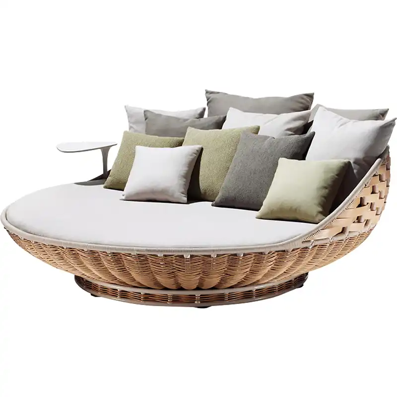 Daybed Outdoor Waterproof Round Swing Bed Garden Rattan Sun Bed Patio Swings Aliexpress