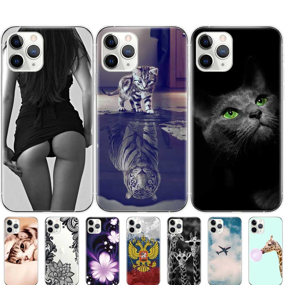 

soft Case For iphone 11 Case cover silicone phone cover for iphone 11 pro max eleven coque etui bumper full 360 protective