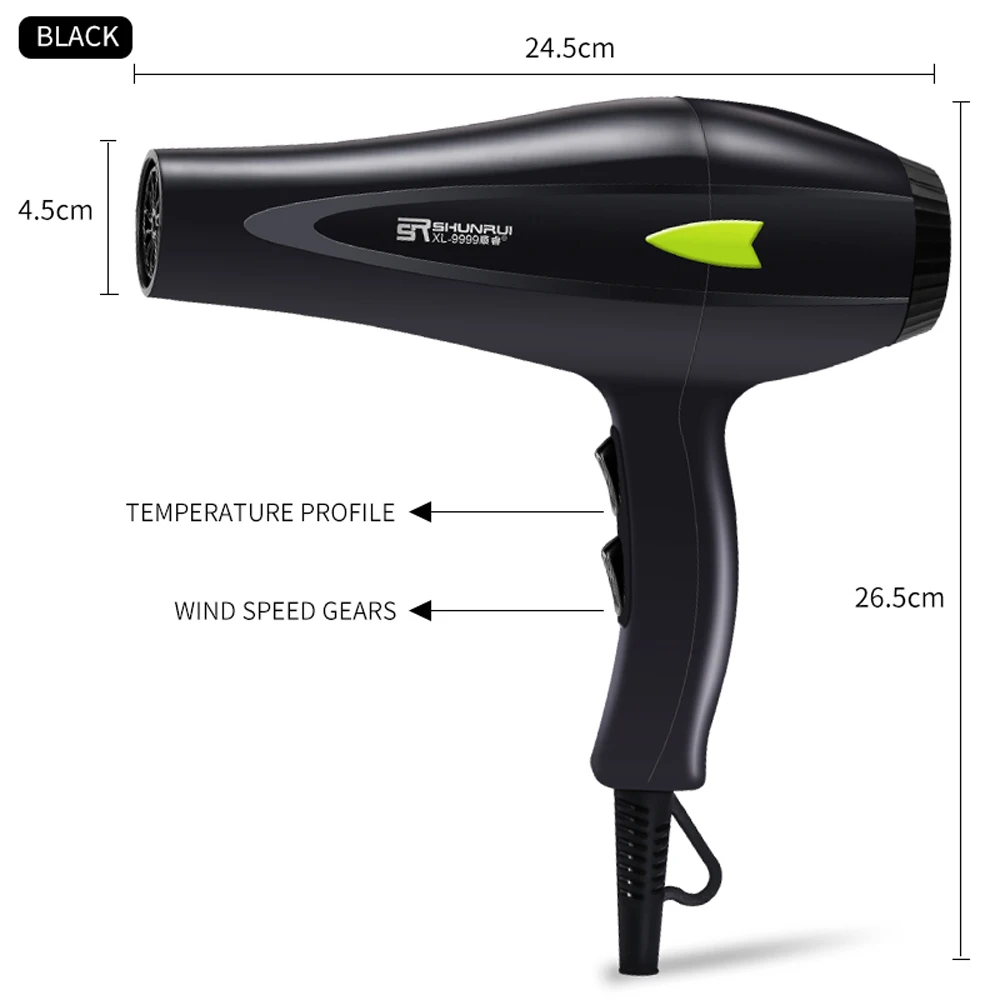 2020 Hair Dryer Powerful Professional Salon Negative Ion Blow Dryer Electric Hairdryer Hot Cold Wind With Air Collecting  Nozzle 4