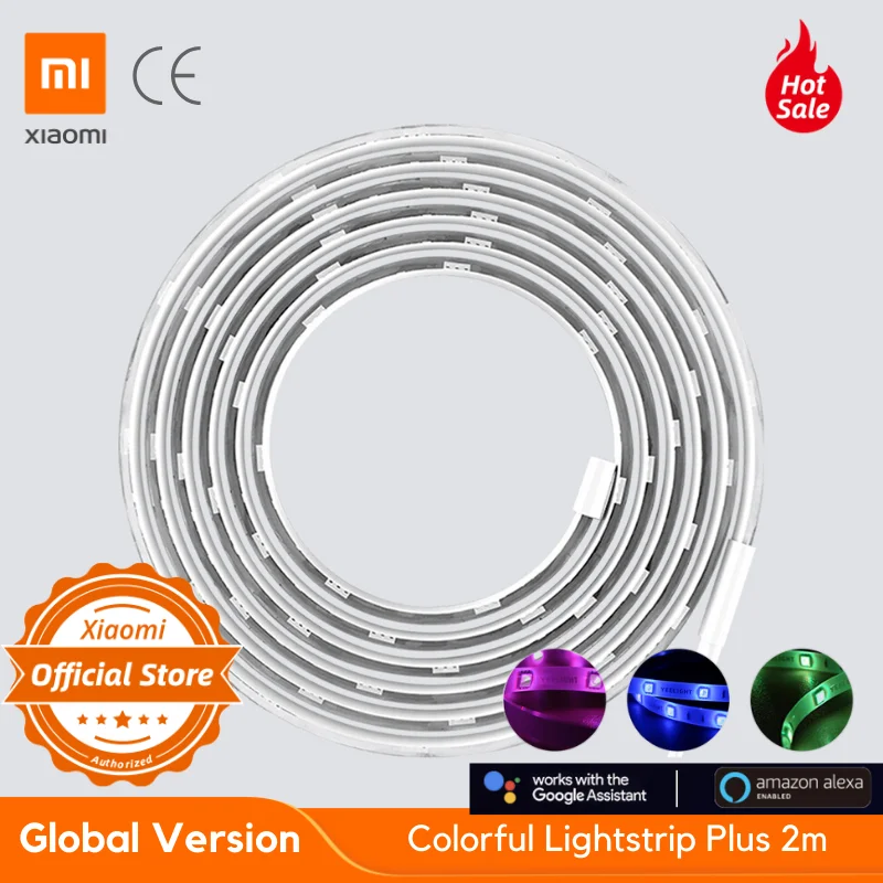 Глобальная версия светодиодных лент Xiaomi Aurora Plus CE edition 2m RGB для работы с Alexa Google