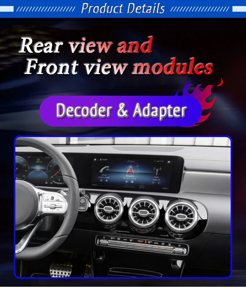 Front Rear Camera Decoder For Mercedes-Benz S-Class W221 W222 C217 A217 2005~2018 Original Car Screen Upgrade Parking CAM Module BF