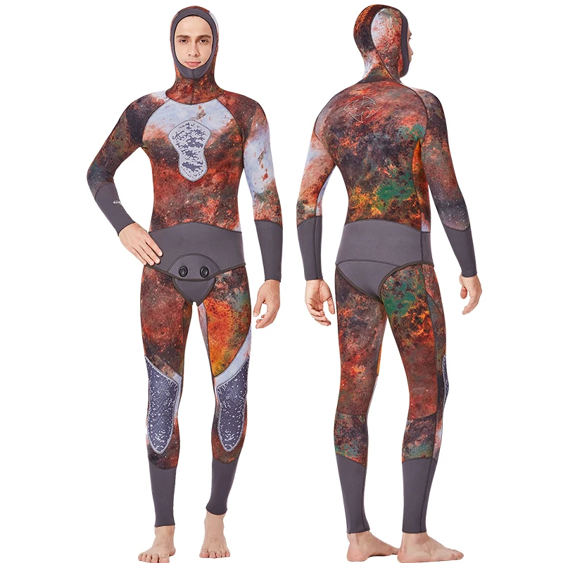 3 мм камуфляж Гидрокостюмы 5 мм гидрокостюм для мужчин Дайвинг костюм сплит подводное плавание купальник Подводная Рыбалка Комбинезон для серфинга экипировать мужчин t костюм