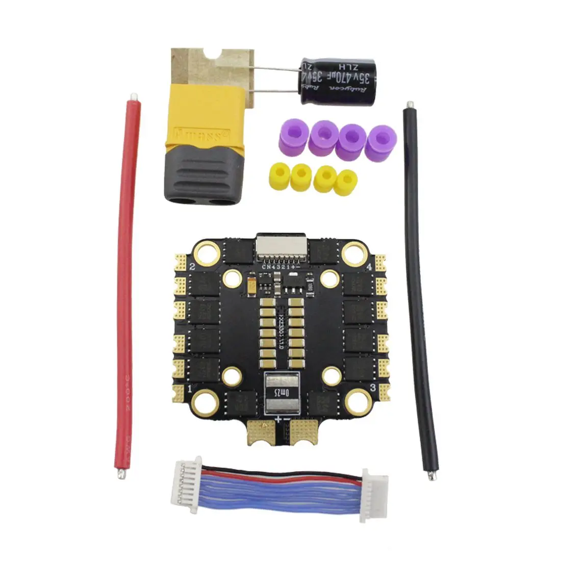 HAKRC 45A BLheli_32 2-6S 4in1 бесщеточный ESC двойная поддержка отверстия DShot150/300/600 PWM Oneshot125/42
