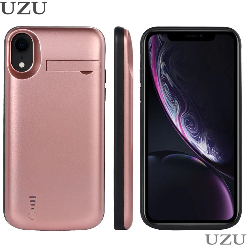 

5000mah external stand charger case for iphone x xs portable wireless holder battery charging cover for iphone x xs luxury