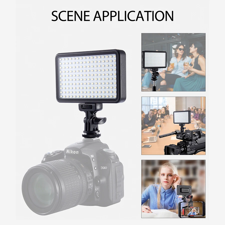MAMEN 160 Led видео фотографическое освещение на камеру студийное кольцо с