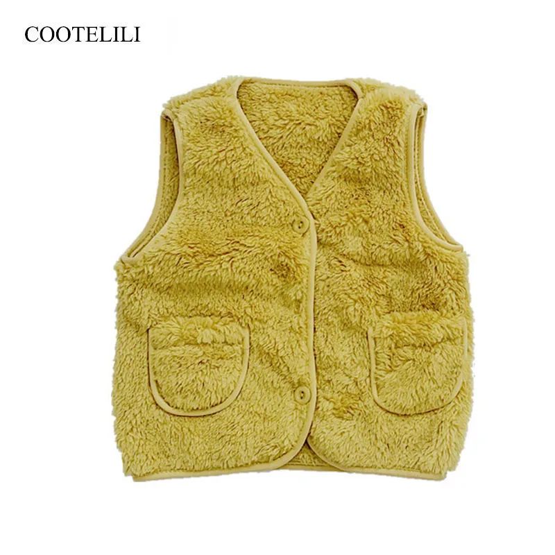 COOTELILIFleeceWinterWaistcoatBabyVestFleeceGirlClothesThicken