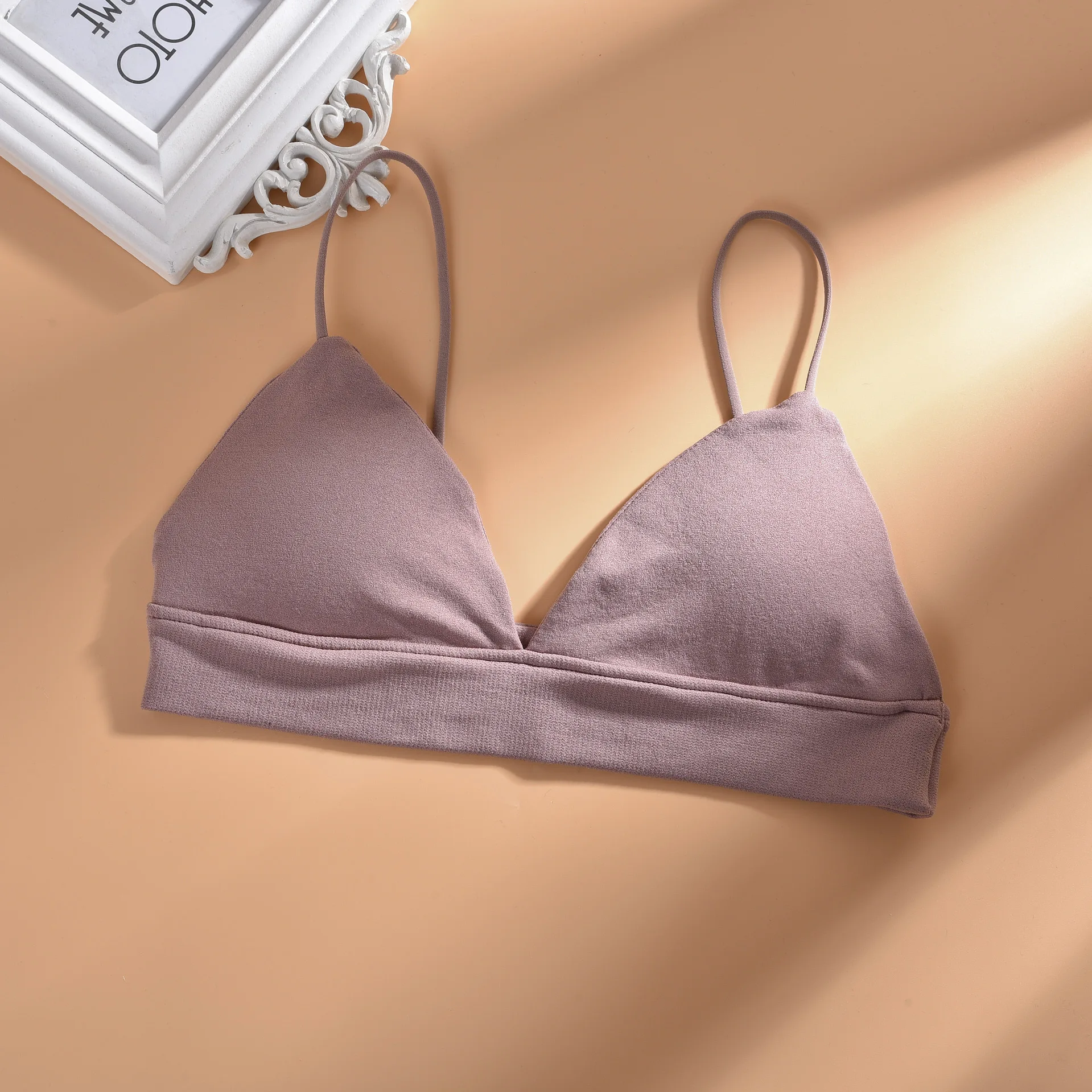 Strapless strapless backless bra plus size sexy low-rise underwear without rims