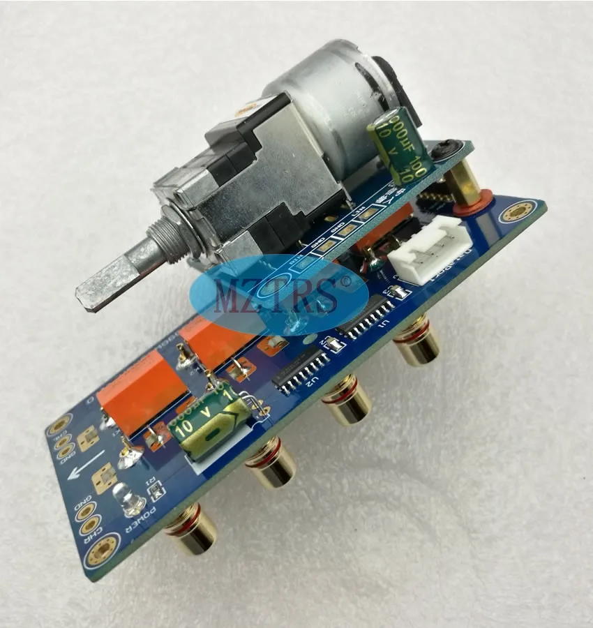 Hifi Remote Volume Control Board Alps Motor Potentiometer Volume Dispaly Goldmund Preamp Board With 4 Ways Input