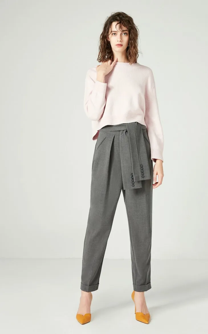 Vero Moda CoutureMade New Rolled Cuffs Waist Sleeves Casual Crop Pants | 318450513